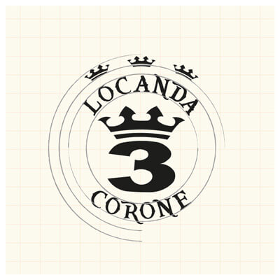 Progettazione Logo Birreria - Locanda 3 Corone