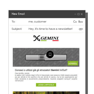Layout Newsletter E-Commerce - Gemini Chokes