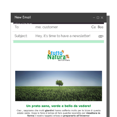 Piattaforma Newsletter E-Commerce - Layout Tutto Natura