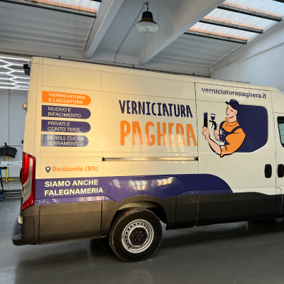 Decorazione Mezzi - Furgone Verniciatura Paghera