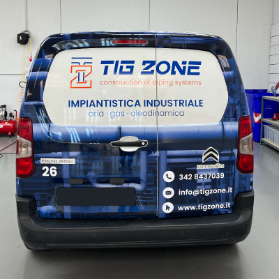 Decorazione Mezzi Aziendali - Furgone Tig Zone