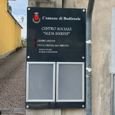 Segnaletica Esterna Centro Sociale